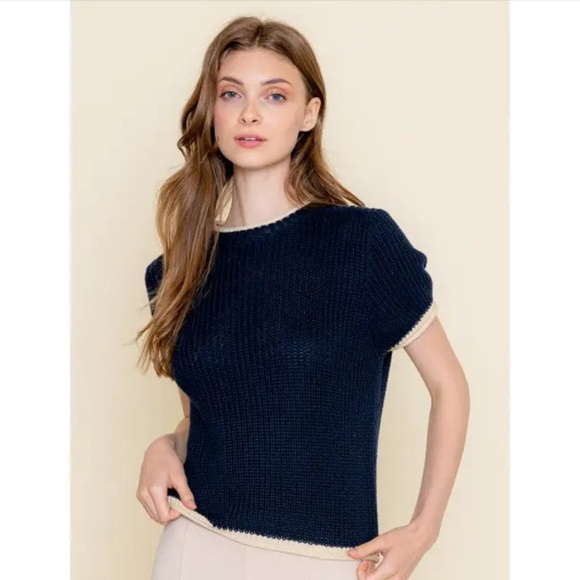 FORE Contrast Trim Sweater Size Medium - Picture 1 of 7